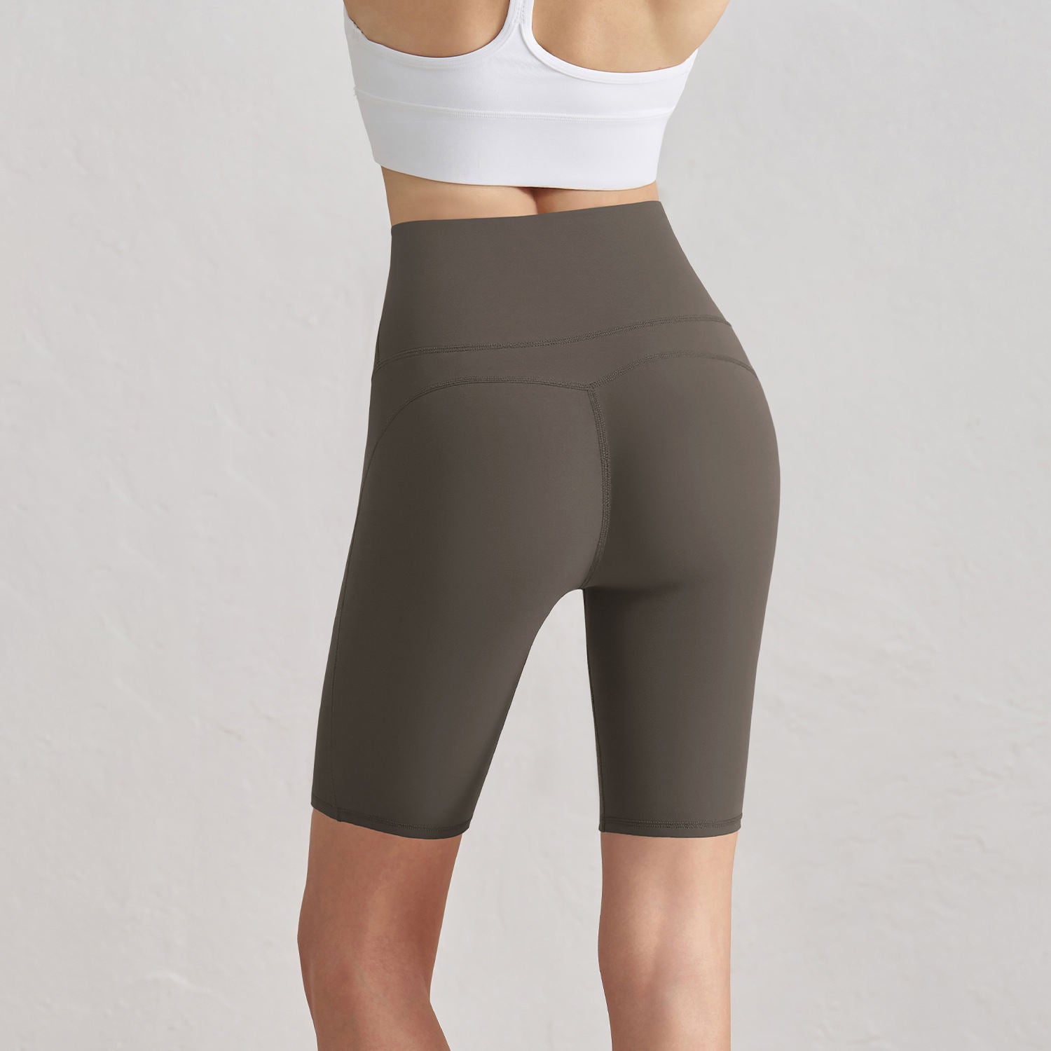 Wholesale Antibacterial Biker Shorts Women High Waist Butt Lifting Snatched Fit Pilates Shorts