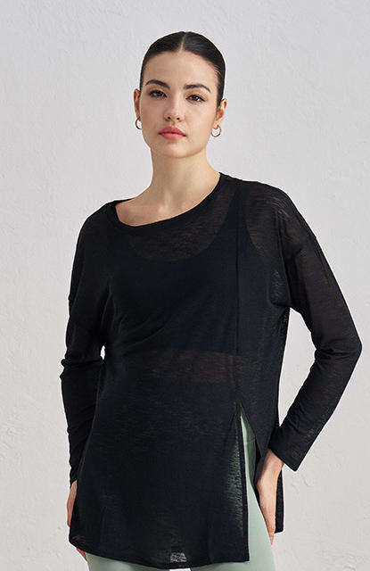 Wholesale Asymmetric Yoga Top Women Crew Neck Sleeveless Modern Loose Fit Breathable Fitness Tank
