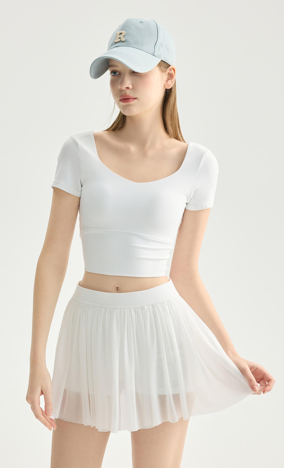 Wholesale Ballet Mesh Back Yoga Tank Top Women Built-in Bra Lightweight Pilates Workout Top
