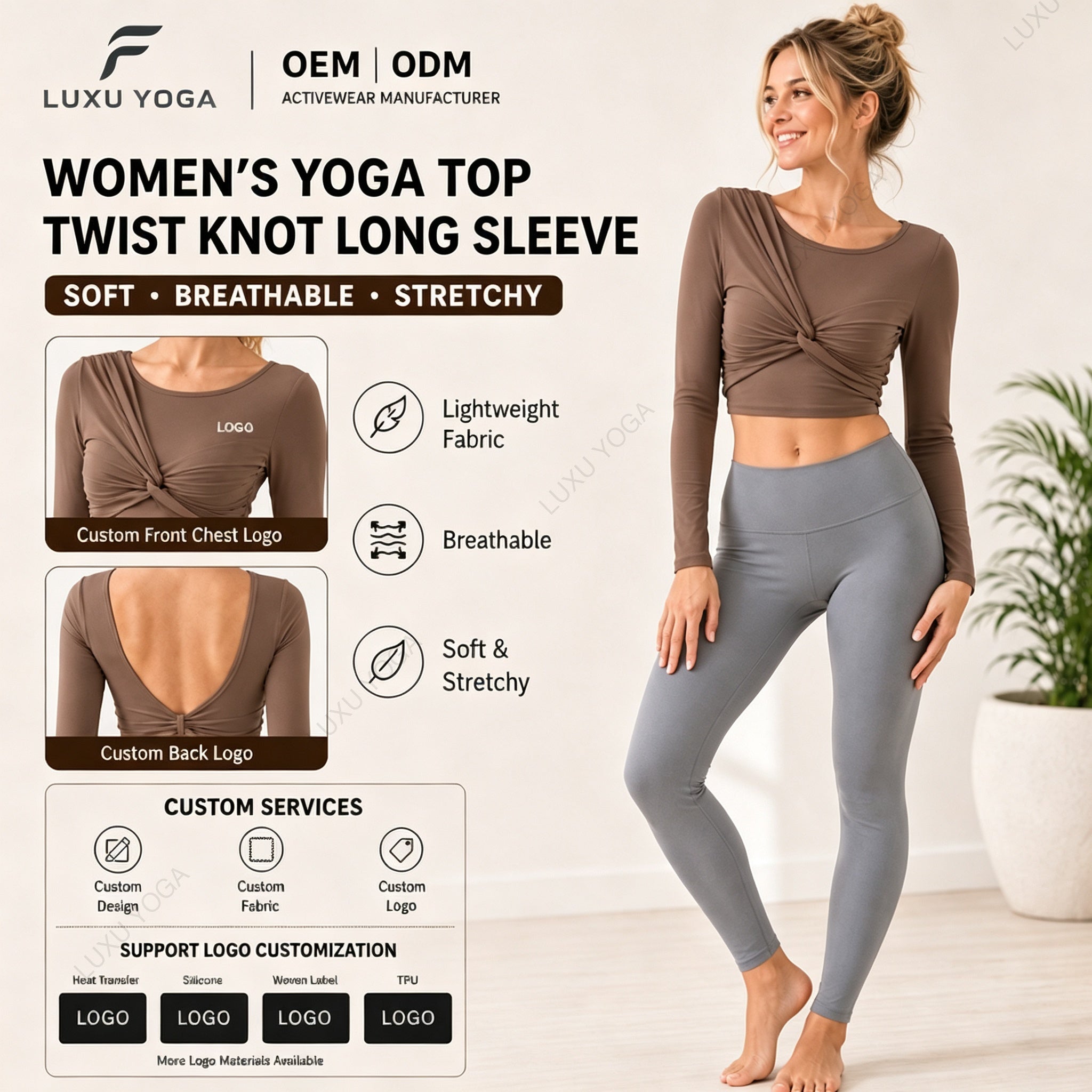 Wholesale Butterfly Back Yoga Top Women Twist Mesh Long Sleeve Snatched Fit Breathable Athletic Shirt