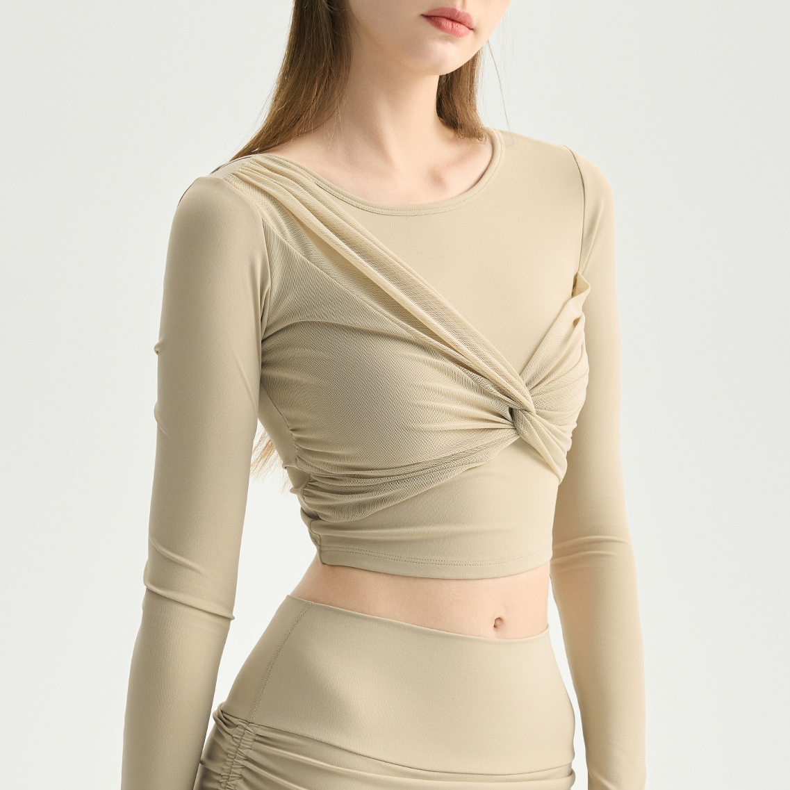 Wholesale Custom Scoop Neck Yoga Bra Women Snatched Fit Four-Way Stretch Quick Dry Workout Top