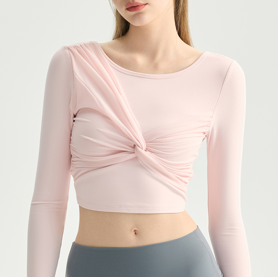 Wholesale Custom Scoop Neck Yoga Bra Women Snatched Fit Four-Way Stretch Quick Dry Workout Top