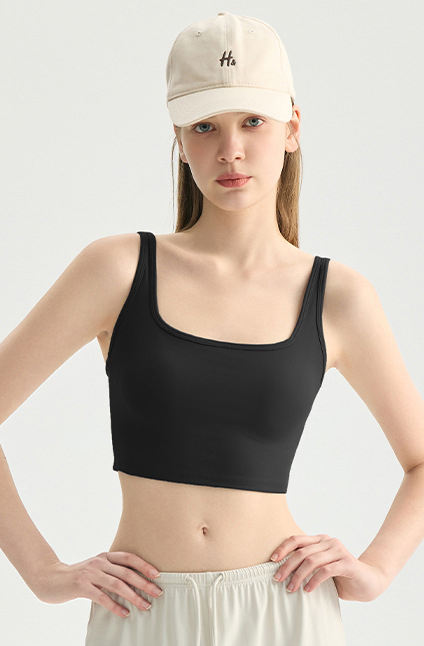 Wholesale Deep U Back Sports Bra Women Keyhole Cutout Tank Top Moisture Wicking Yoga Top