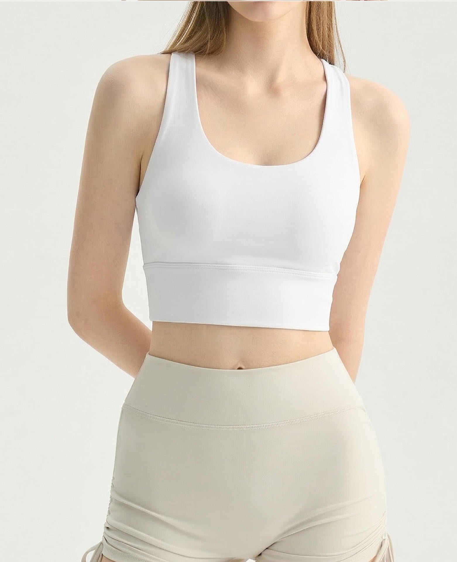 Wholesale Double Fabric Yoga Bra Women High Support Shockproof Crisscross Straps Second Skin Top