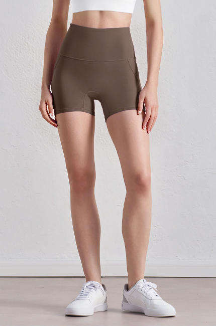 Wholesale Featherlight Yoga Shorts Women High Waist Scrunch Butt Lift Solid Running Pilates Shorts
