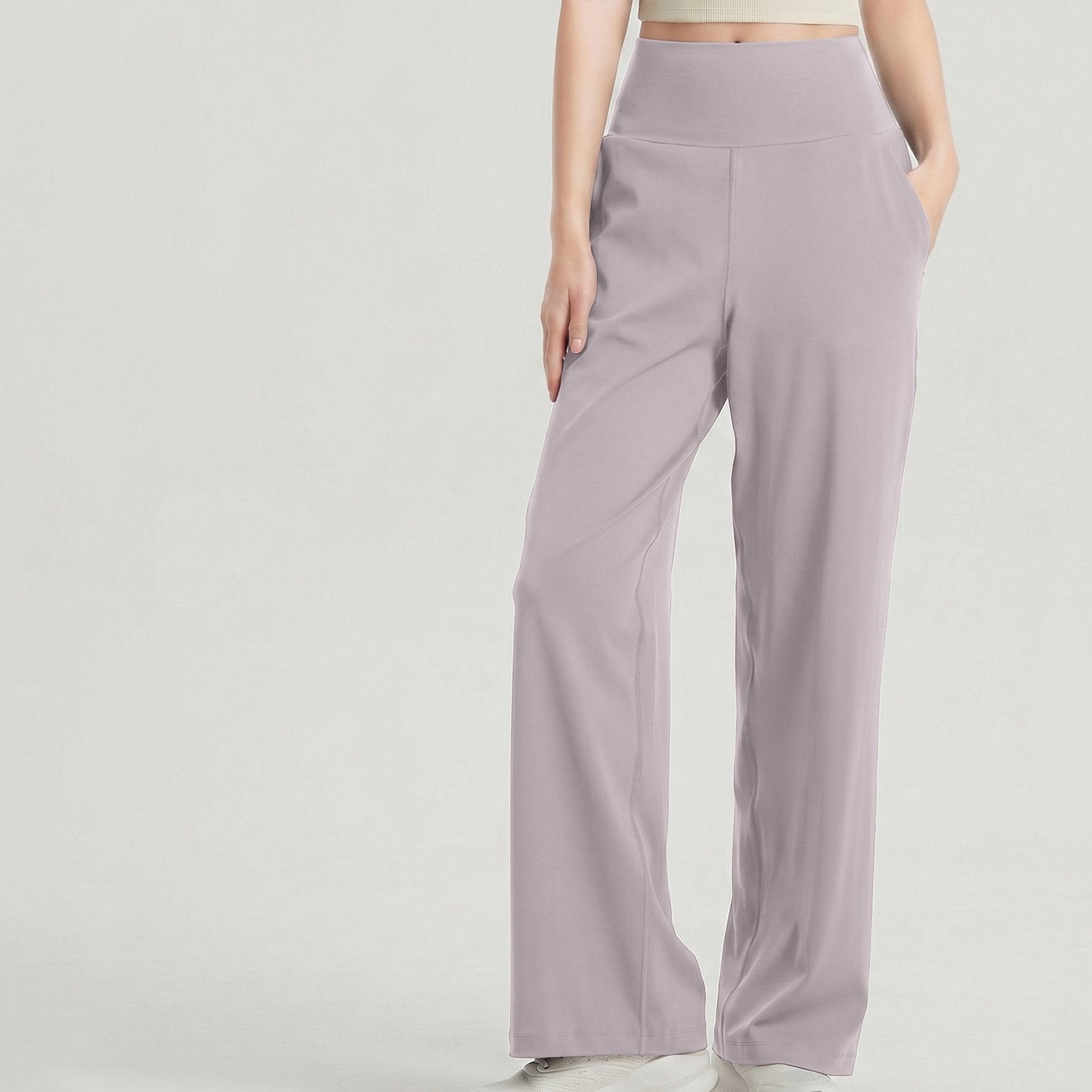 Wholesale High Waist Flared Yoga Pants Women Anti-UV Printed Full Length Wide Leg Workout Pants