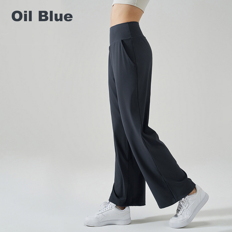 Wholesale High Waist Flared Yoga Pants Women Anti-UV Printed Full Length Wide Leg Workout Pants