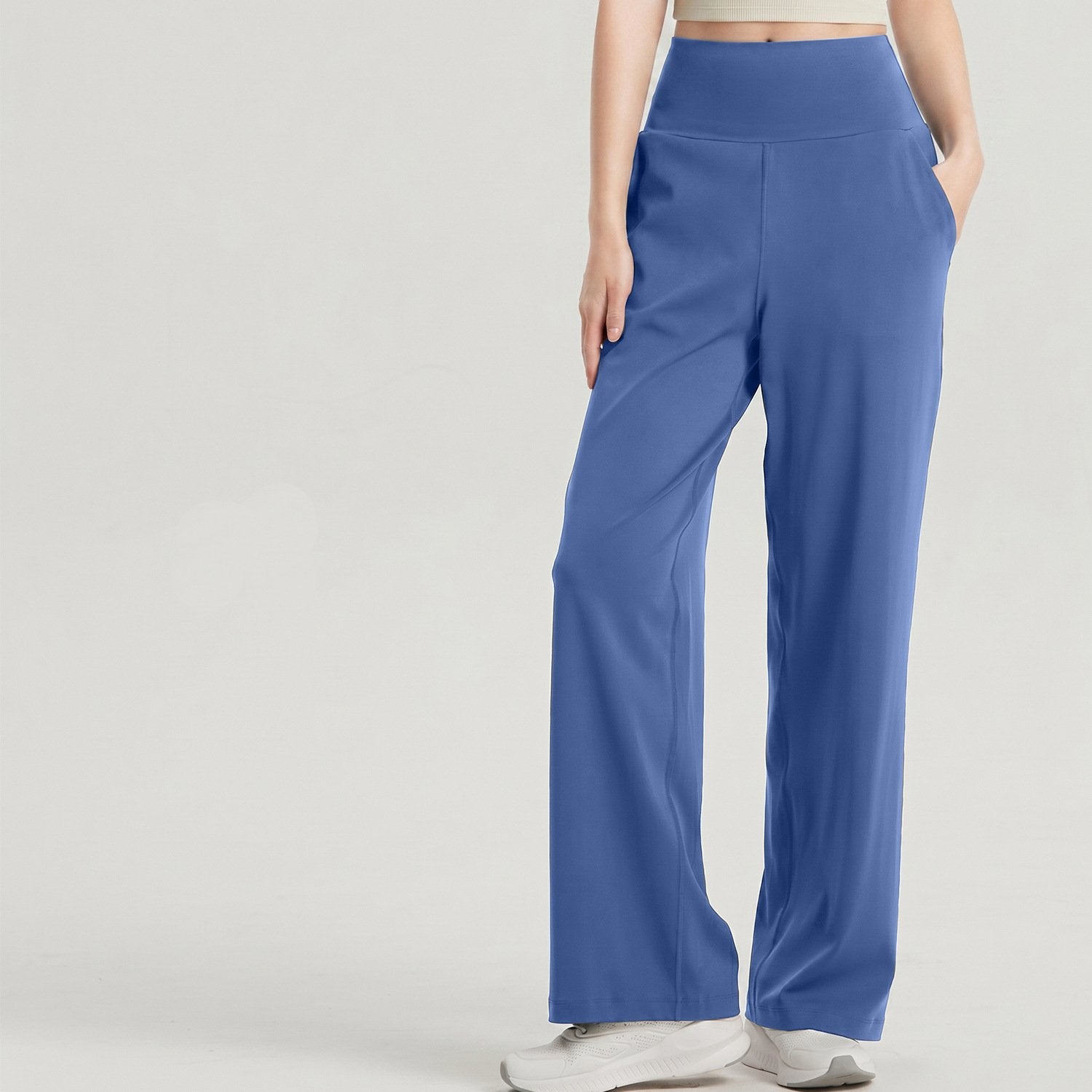 Wholesale High Waist Flared Yoga Pants Women Anti-UV Printed Full Length Wide Leg Workout Pants