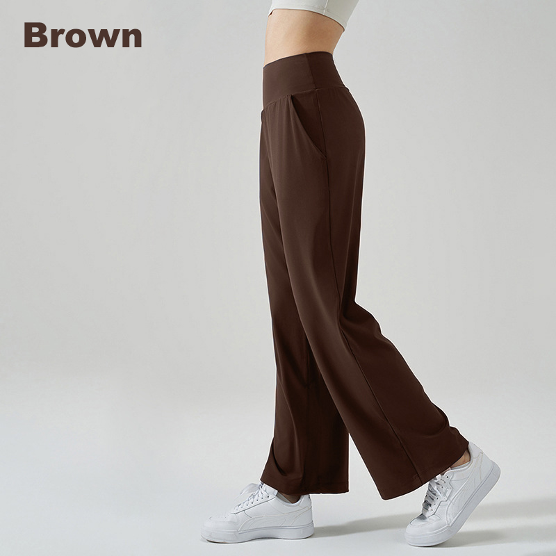 Wholesale High Waist Flared Yoga Pants Women Anti-UV Printed Full Length Wide Leg Workout Pants