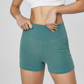 Wholesale Ice Mint Yoga Shorts Women Naked Feel Scrunch Butt Lifting Pocket High Waist Hot Pants