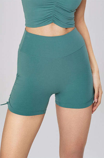 Wholesale Naked Feeling 3" Yoga Shorts Women High Waist Scrunch Butt Lifting Solid Peach Lift Workout Shorts