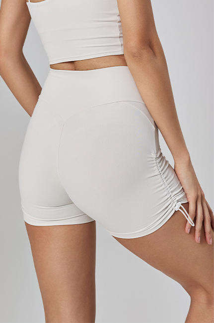 Wholesale Naked Feeling 3" Yoga Shorts Women High Waist Scrunch Butt Lifting Solid Peach Lift Workout Shorts
