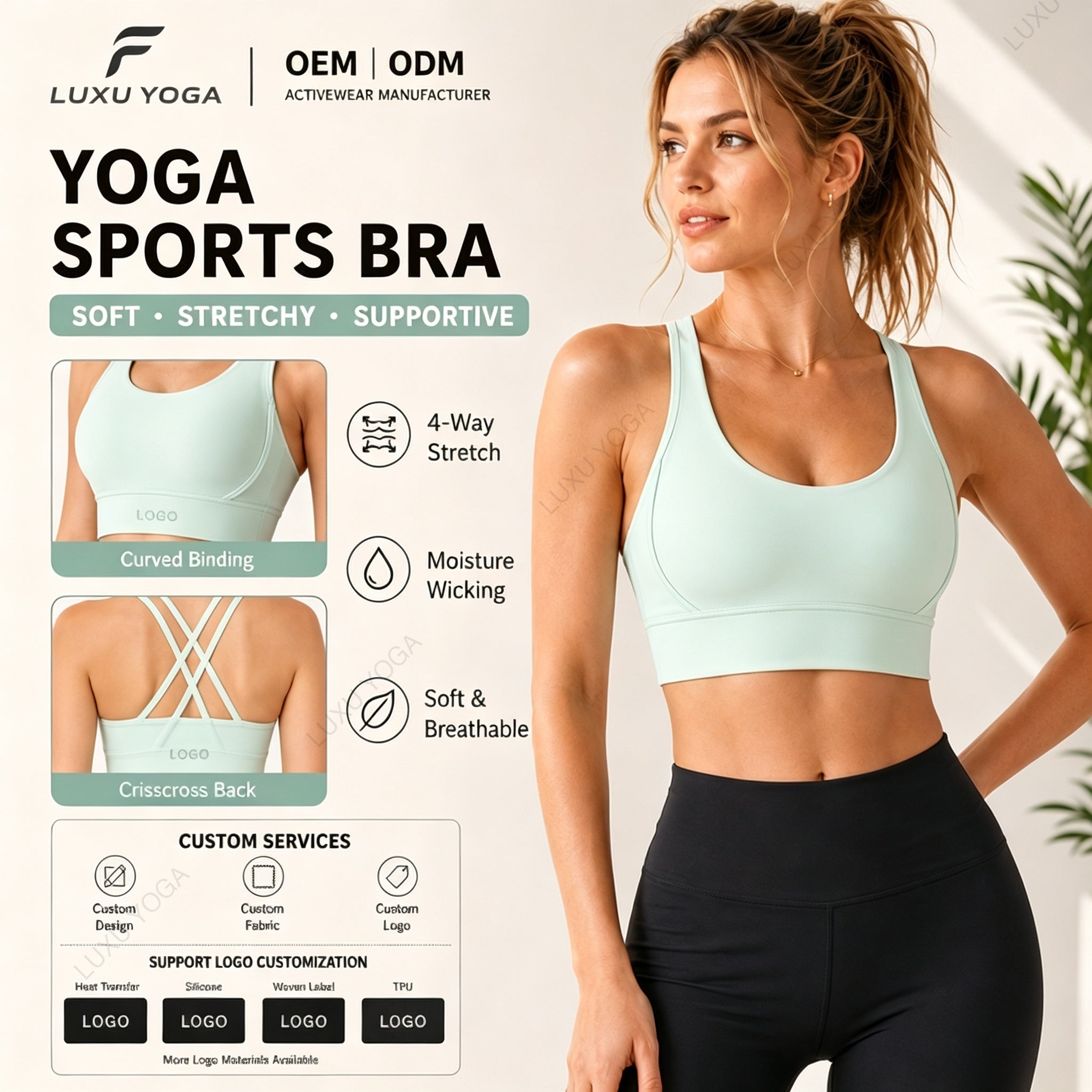 Wholesale Naked Feeling Crisscross Back Sports Bra Women Padded Yoga Tank Top Workout Top