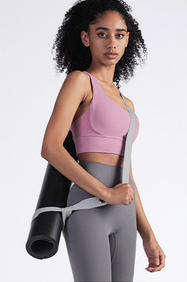 Wholesale Naked Feeling Crisscross Back Sports Bra Women Padded Yoga Tank Top Workout Top