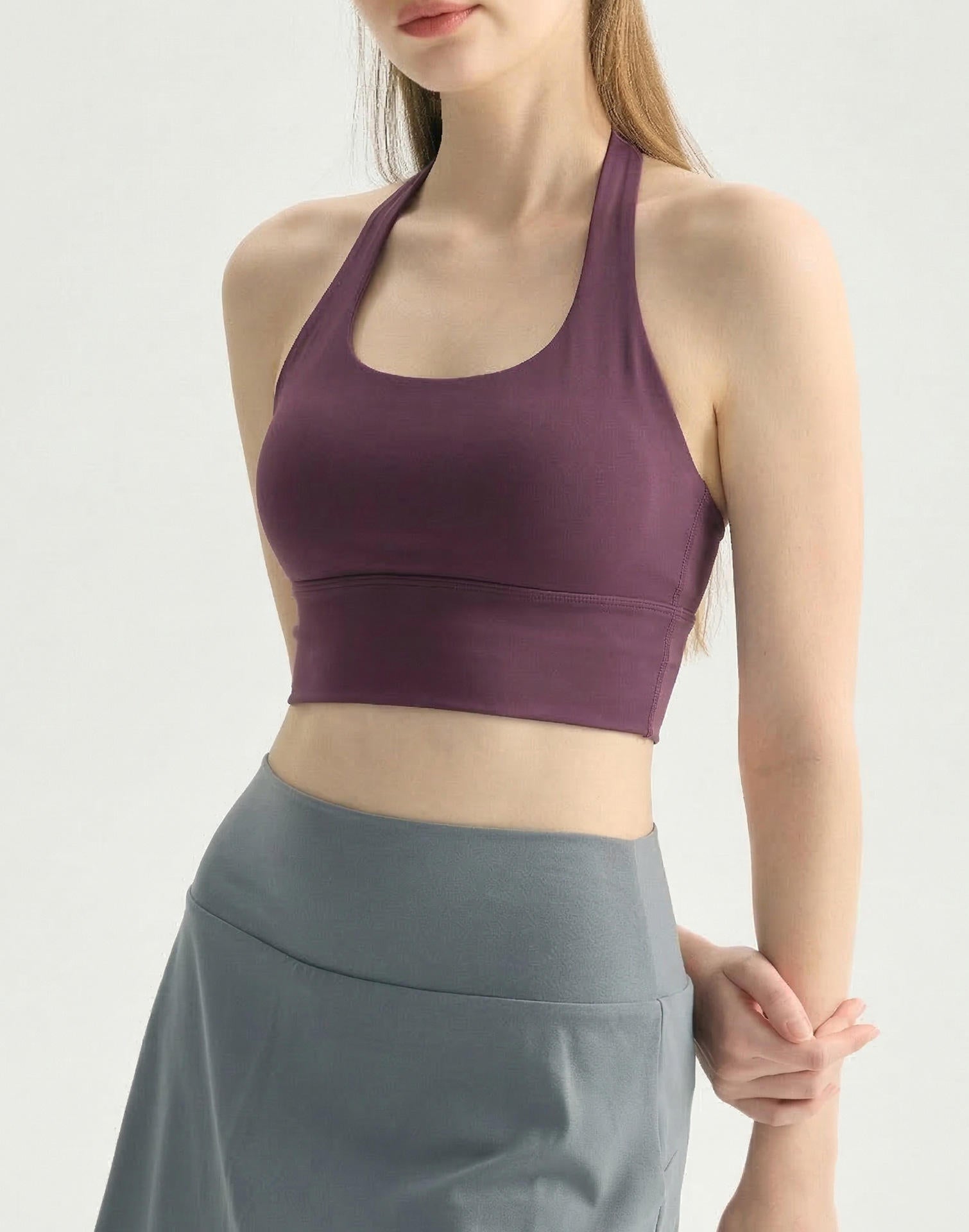 Wholesale Naked Feeling Yoga Bra Women Wireless Built-in Bra Removable Padding Pilates Top