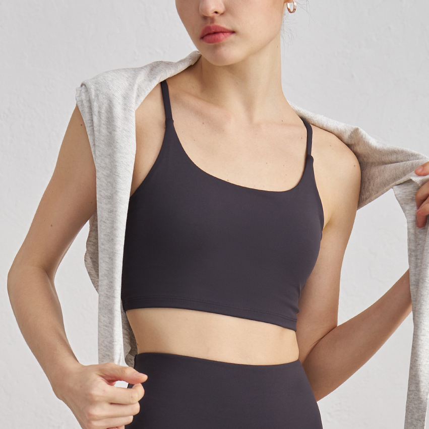 Wholesale Nuls Barely There Yoga Bra Women Backless Outer Layer Tank Top Pilates Sports Top