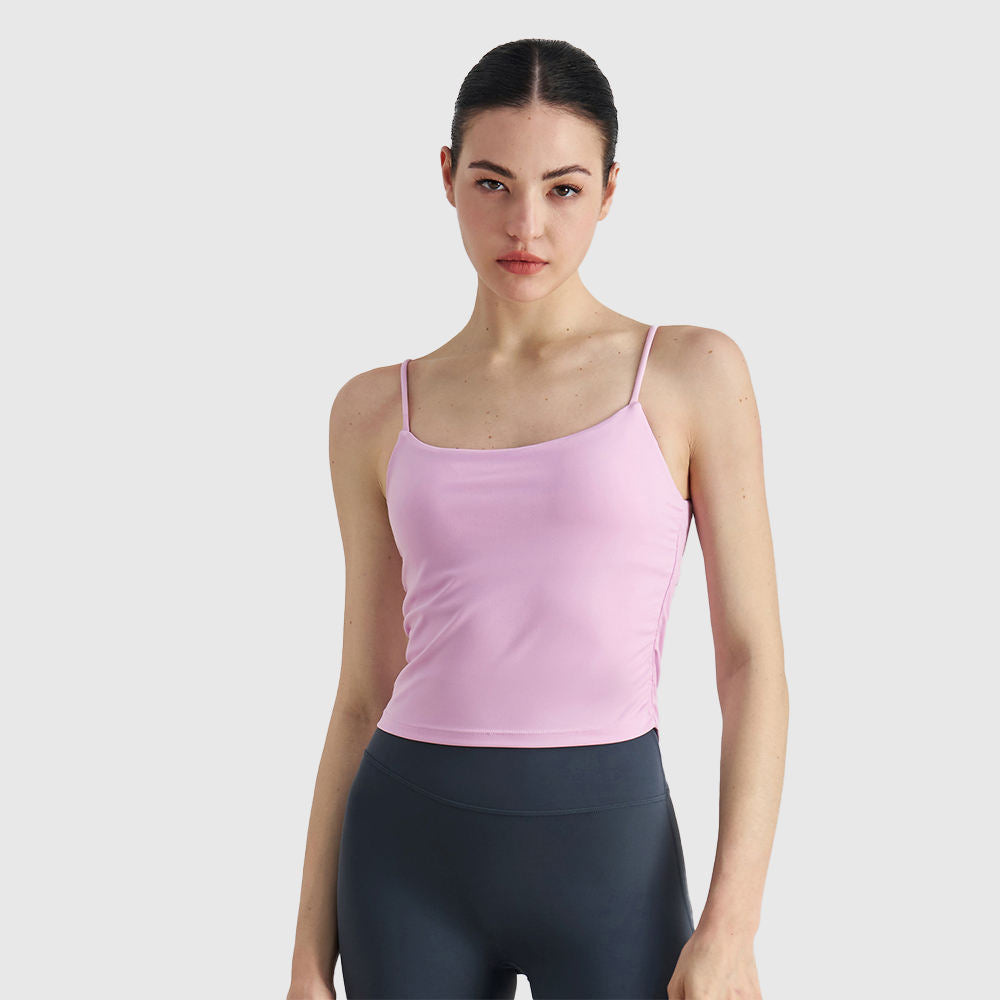Wholesale Barely There Yoga Bra Ruched Backless Pilates Sports Top