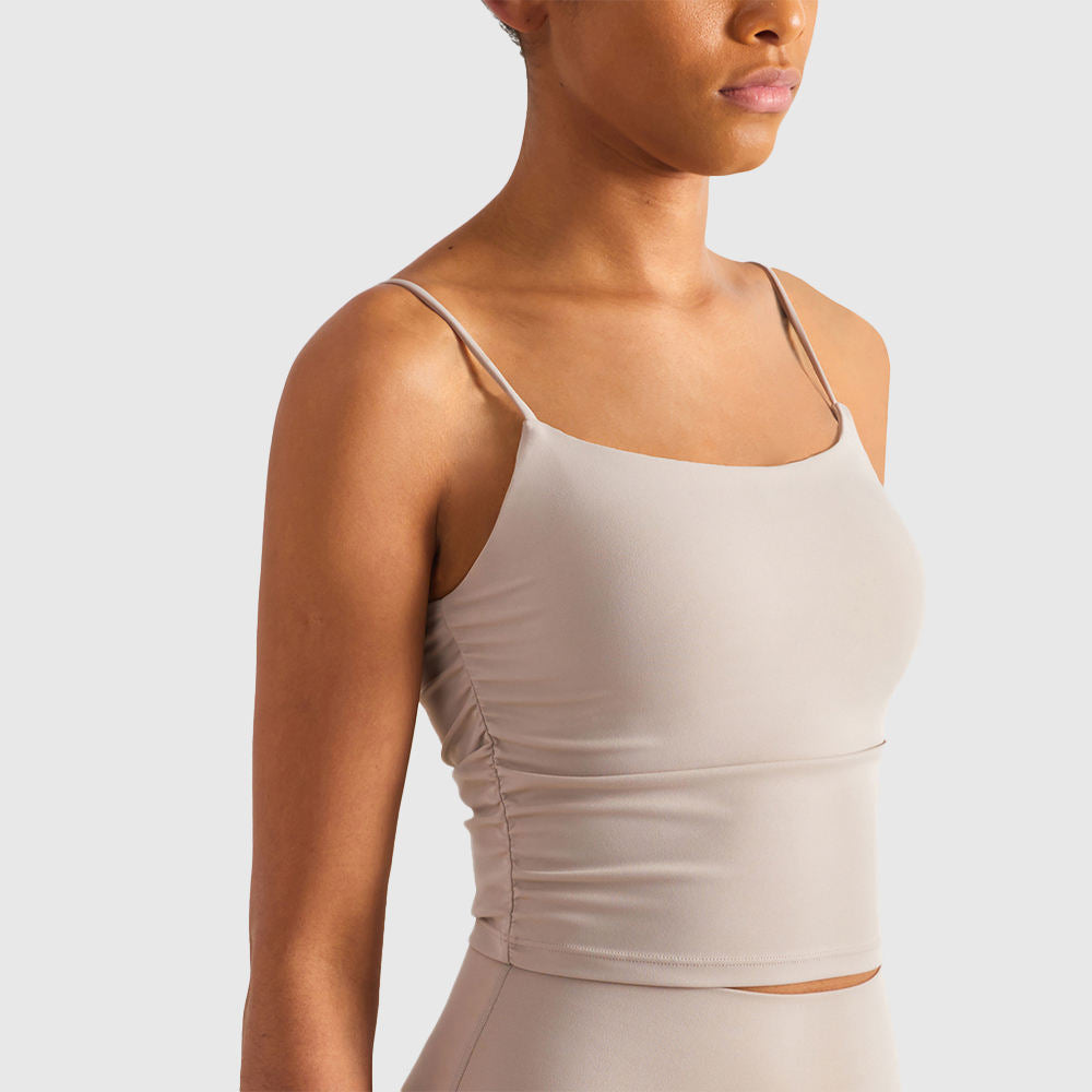 Wholesale Barely There Yoga Bra Ruched Backless Pilates Sports Top