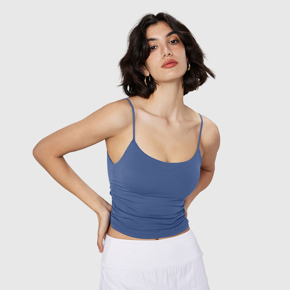 Wholesale Barely There Yoga Bra Ruched Backless Pilates Sports Top