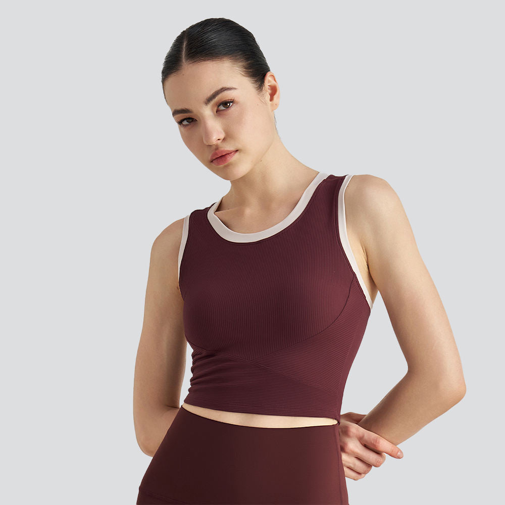 Wholesale Nylon Sports Bra Women Seamless Medium Support Second Skin Activewear Yoga Top