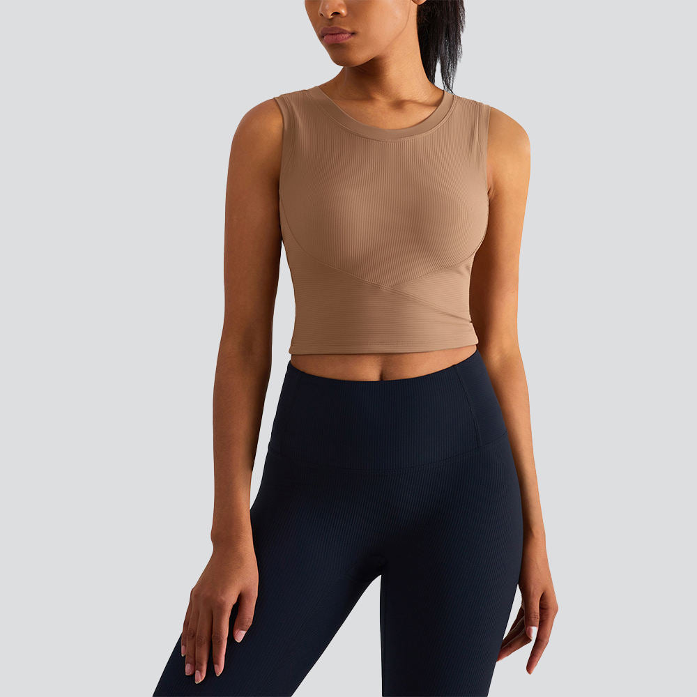 Wholesale Nylon Sports Bra Women Seamless Medium Support Second Skin Activewear Yoga Top