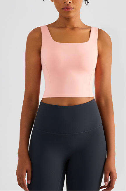Wholesale Snatched Fit Sports Bra Women Wide Strap Non-Removable Cups High Support Sculpting Top