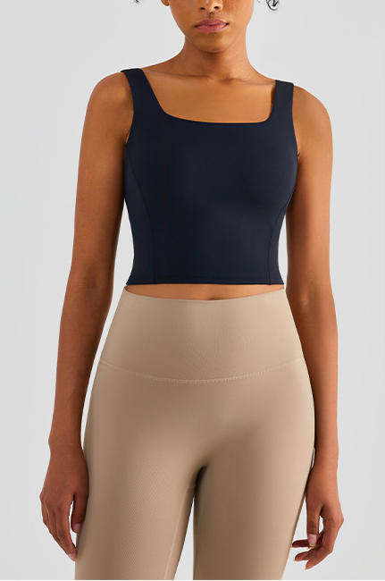 Wholesale Snatched Fit Sports Bra Women Wide Strap Non-Removable Cups High Support Sculpting Top