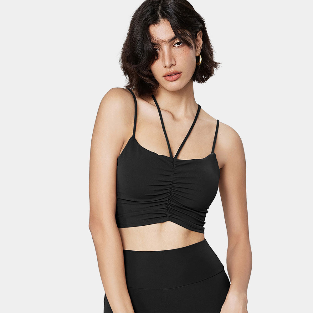 Wholesale Strapless Yoga Bra Women Backless Seamless Medium Support Minimalist Sports Top