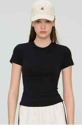 Wholesale Trendy Essential Yoga Top Women Snatched Fit Cropped Short Sleeve Figure Flattering Tee
