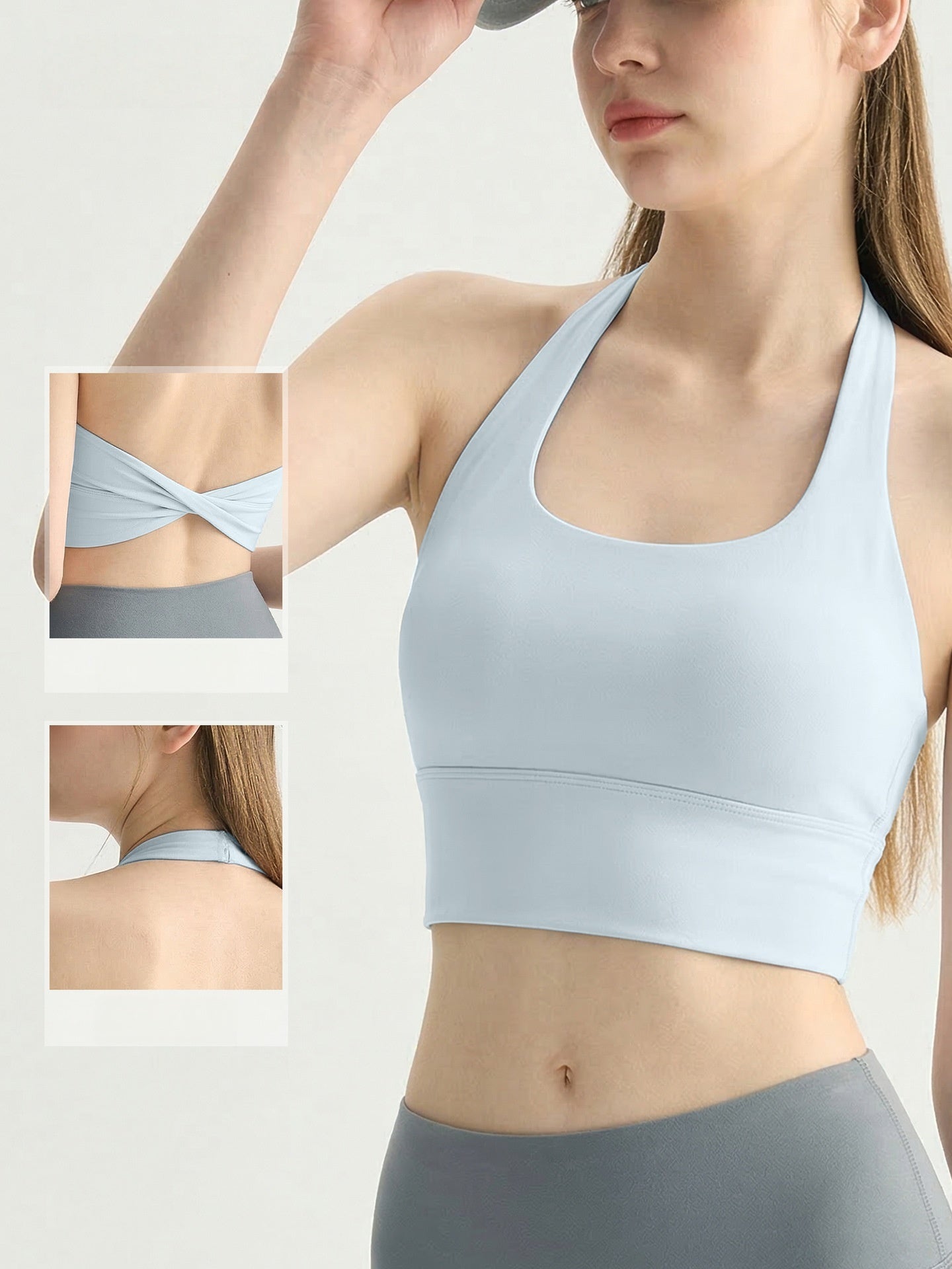 Wire Free Yoga Bra Padded Sweat Absorbent Pilates Top