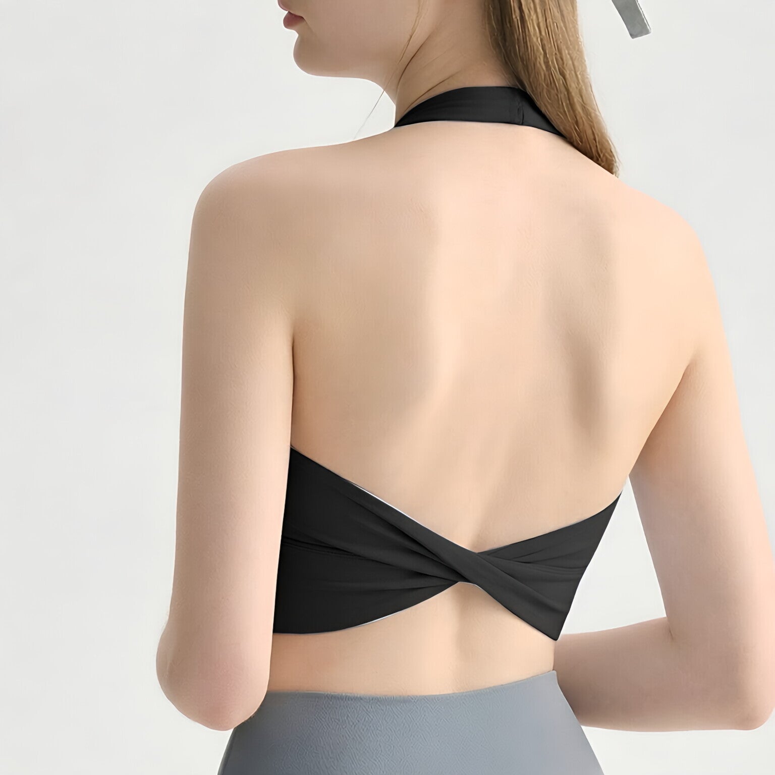 Wire Free Yoga Bra Padded Sweat Absorbent Pilates Top
