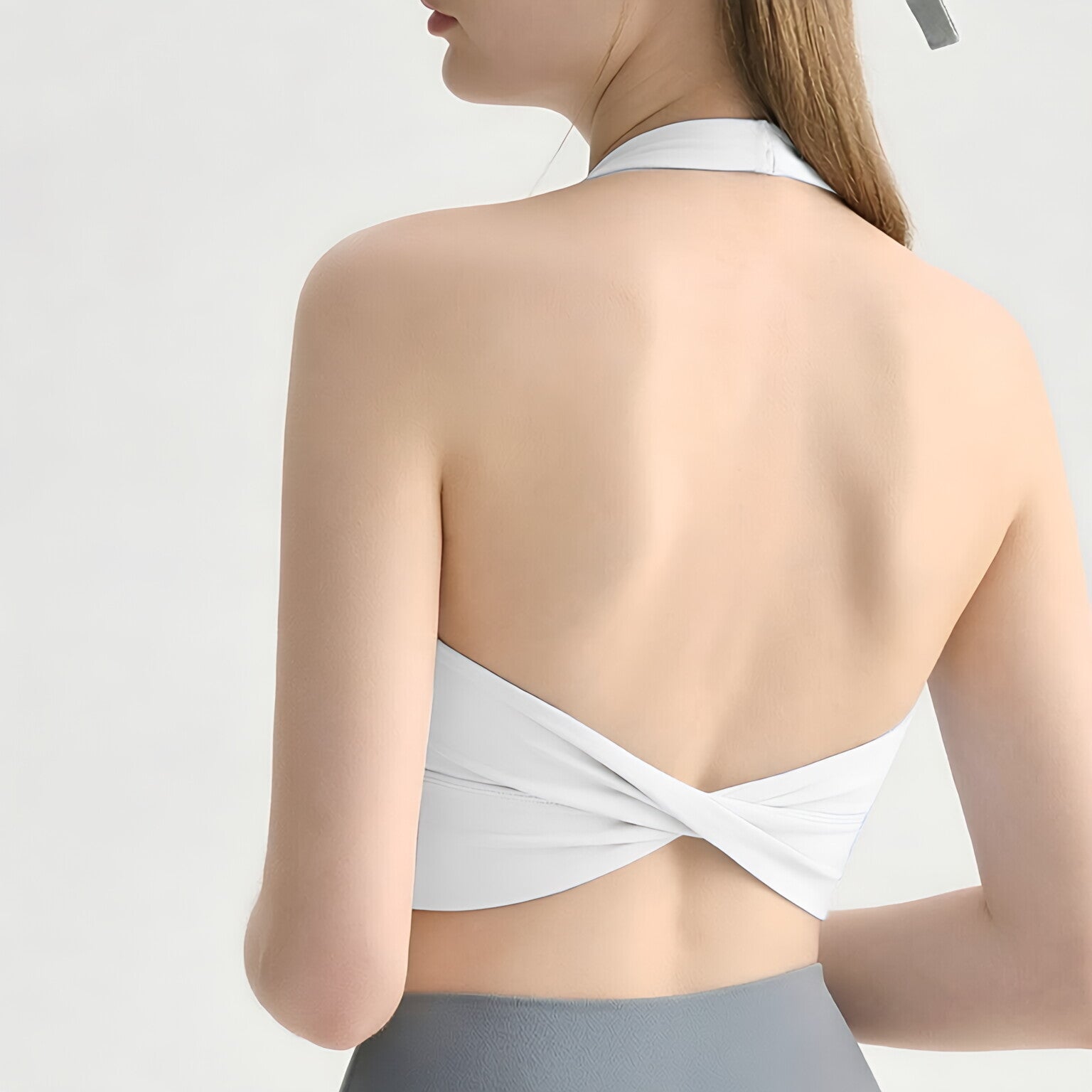 Wire Free Yoga Bra Padded Sweat Absorbent Pilates Top