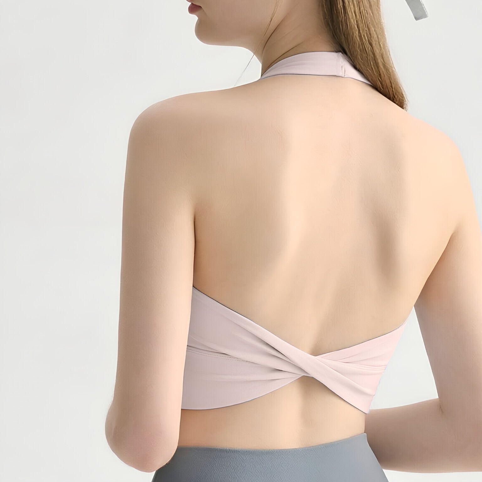 Wire Free Yoga Bra Padded Sweat Absorbent Pilates Top