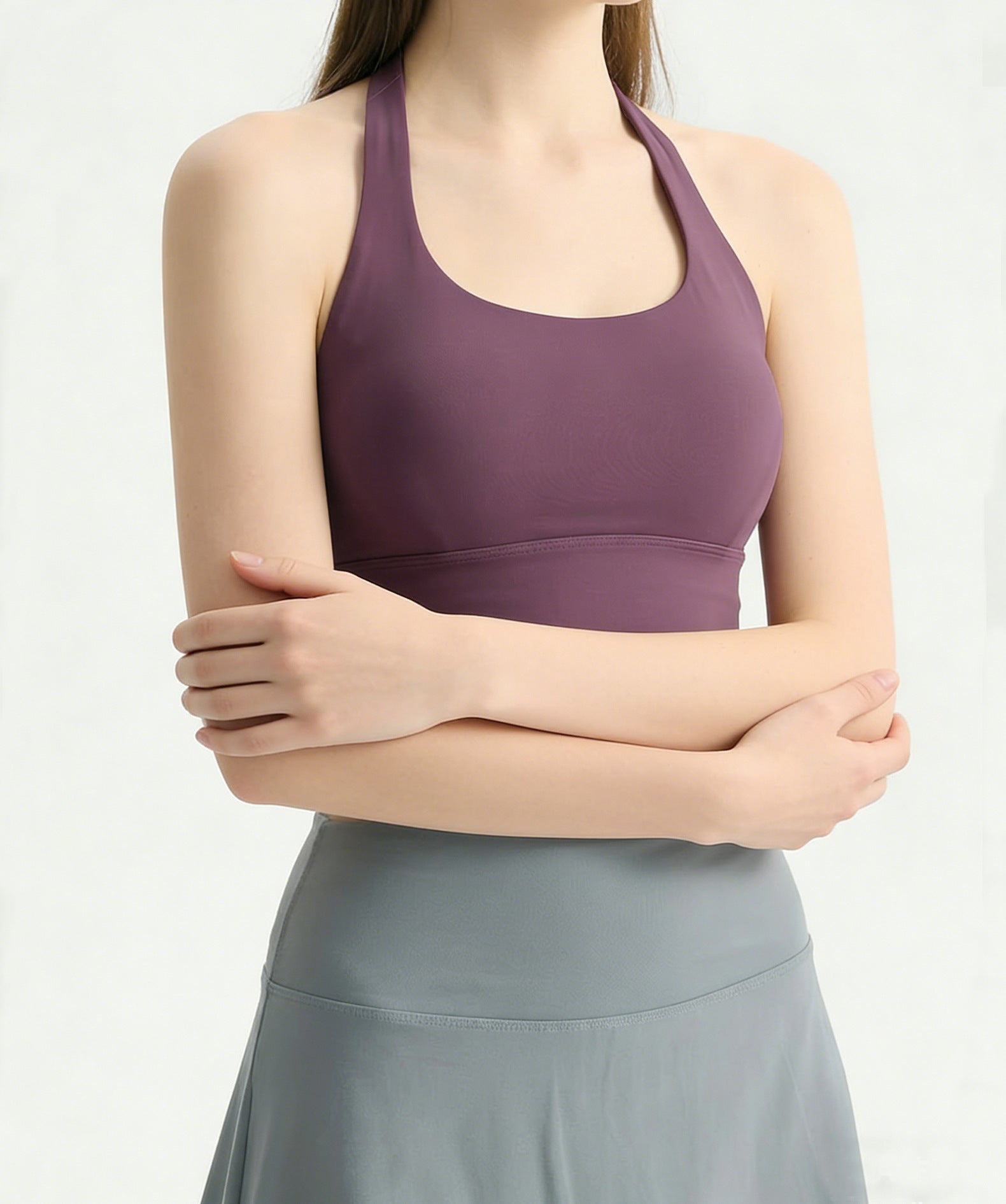 Wire Free Yoga Bra Padded Sweat Absorbent Pilates Top