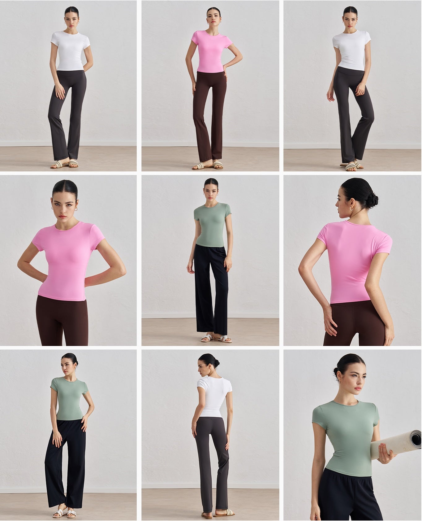 Women Barely There Yoga T-Shirt Fitted Waist Slimming Casual Top