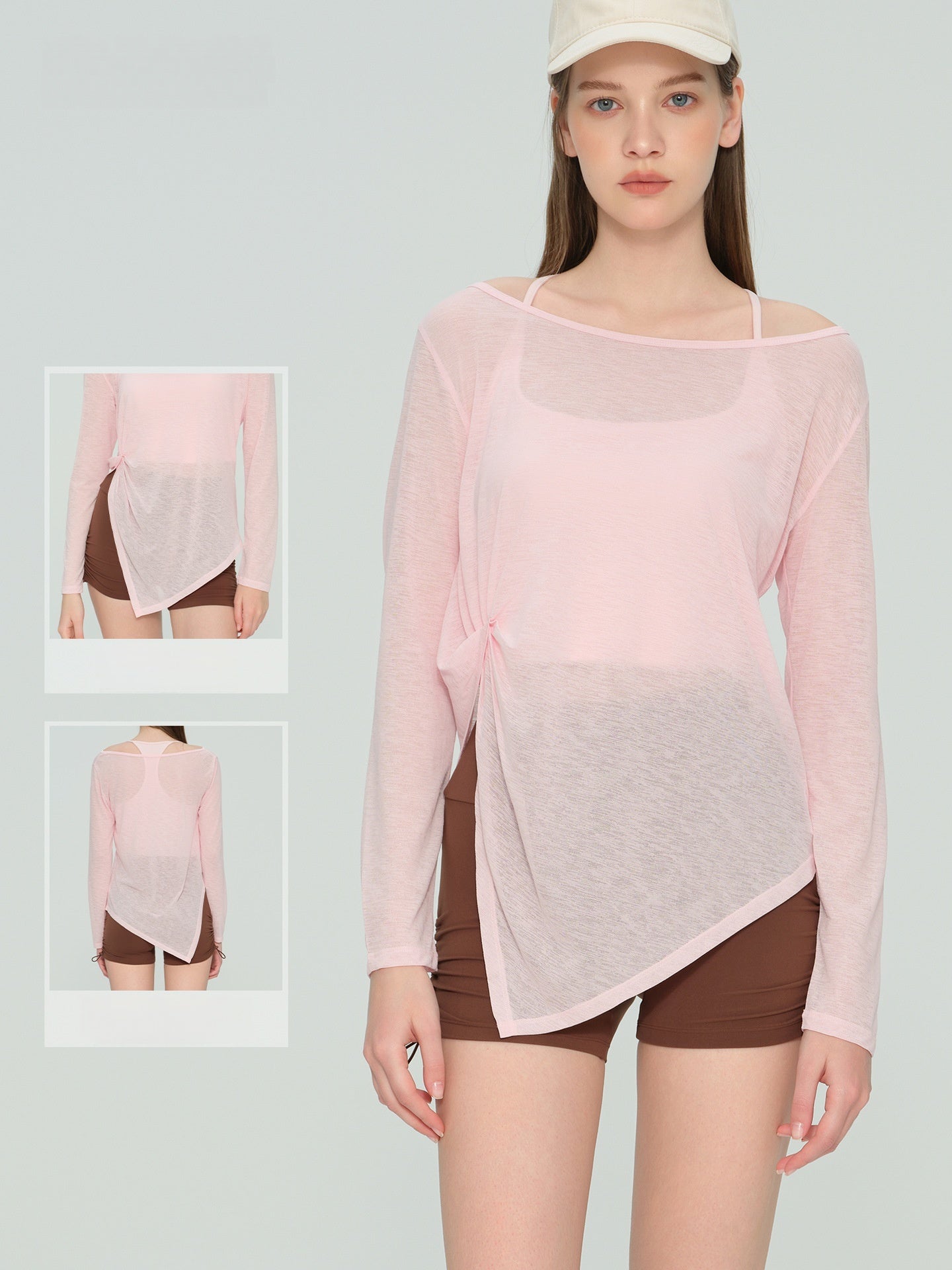 Women Loose Fit Yoga Cardigan Long Sleeve Open Front Pilates Workout Top