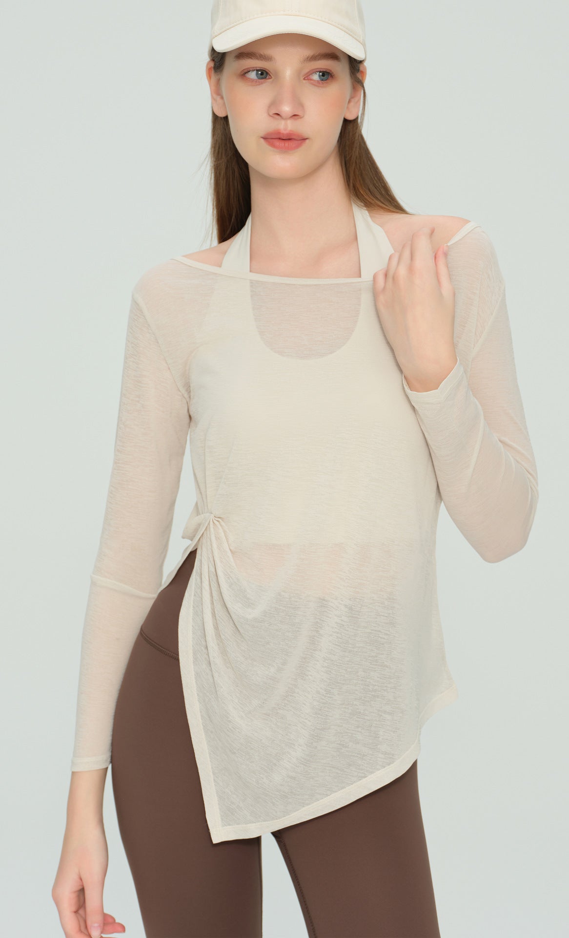 Women Loose Fit Yoga Cardigan Long Sleeve Open Front Pilates Workout Top