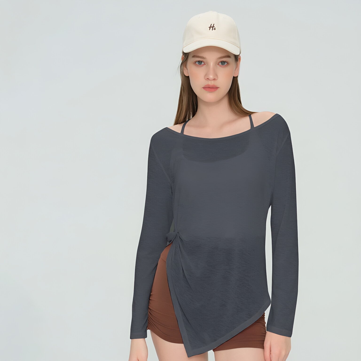 Women Loose Fit Yoga Cardigan Long Sleeve Open Front Pilates Workout Top