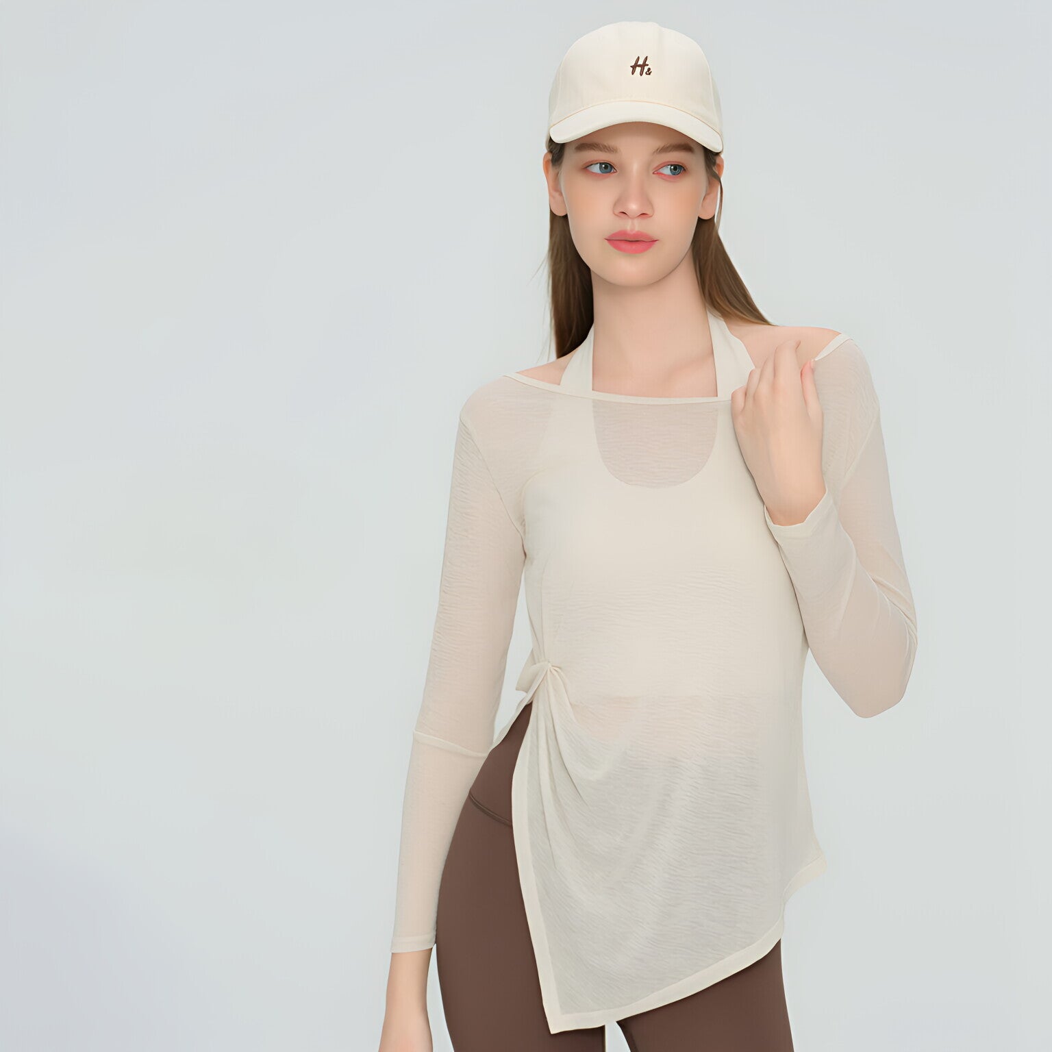 Women Loose Fit Yoga Cardigan Long Sleeve Open Front Pilates Workout Top
