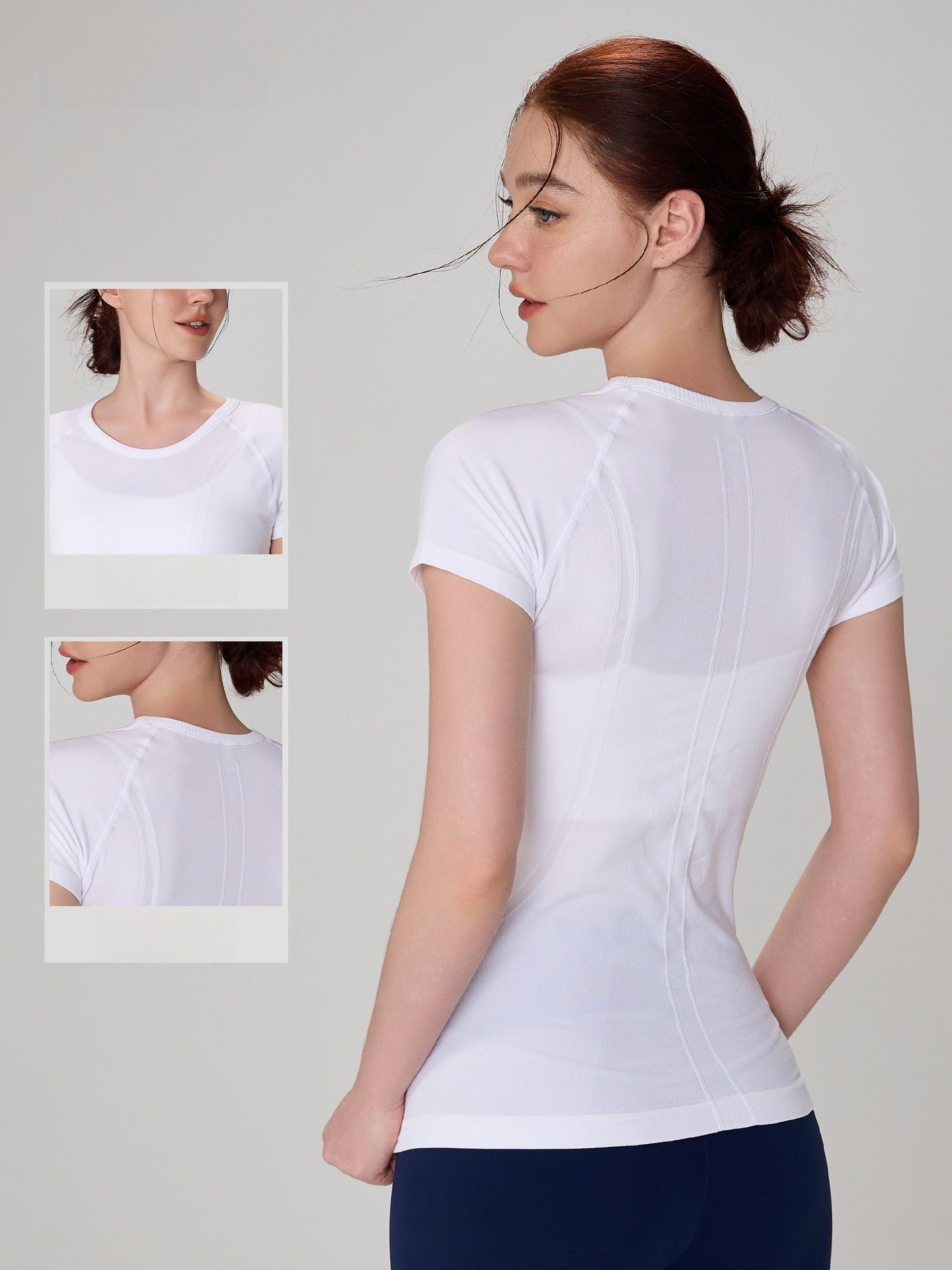 Women Seamless Yoga Top Quick Dry Short Sleeve Workout