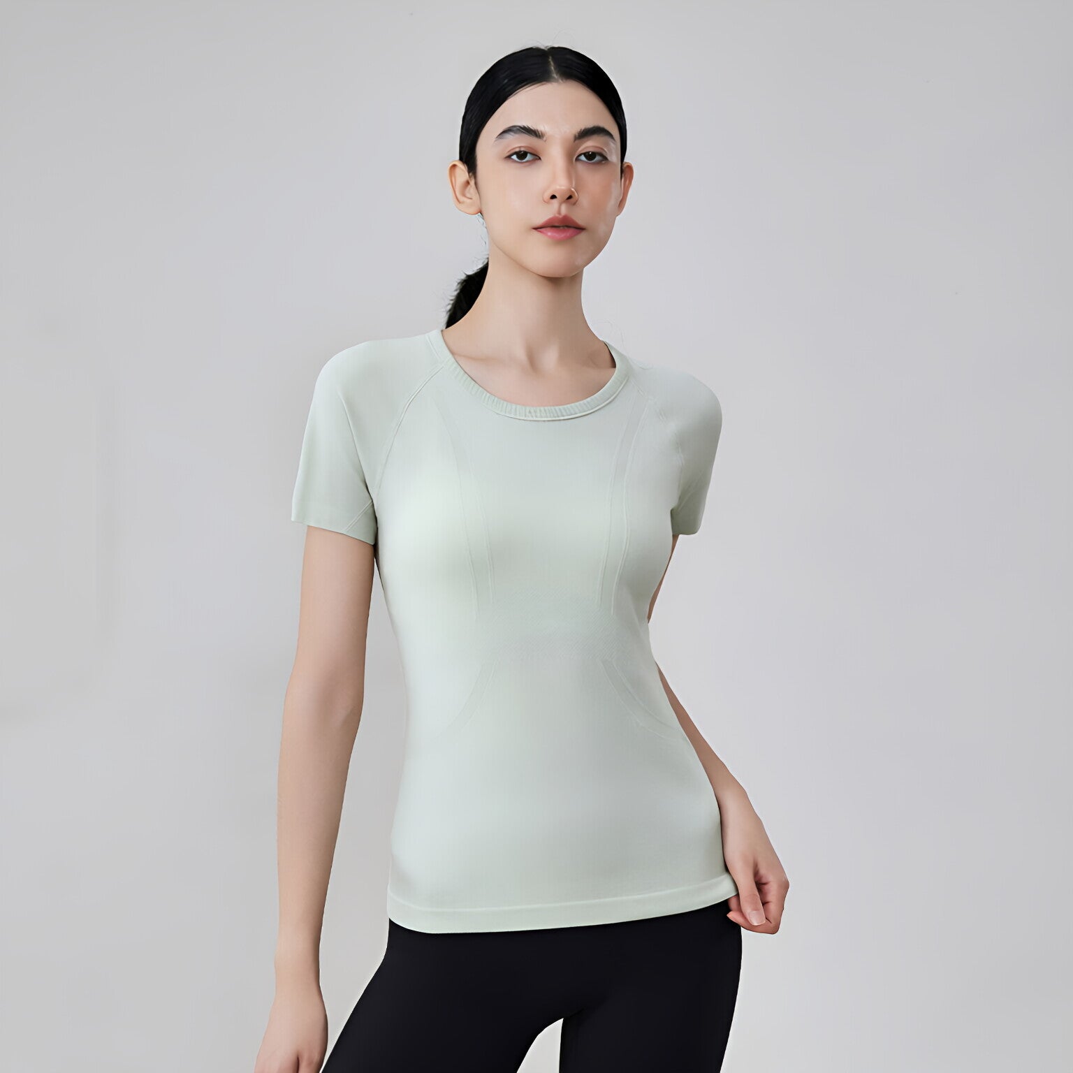Women Seamless Yoga Top Quick Dry Short Sleeve Workout