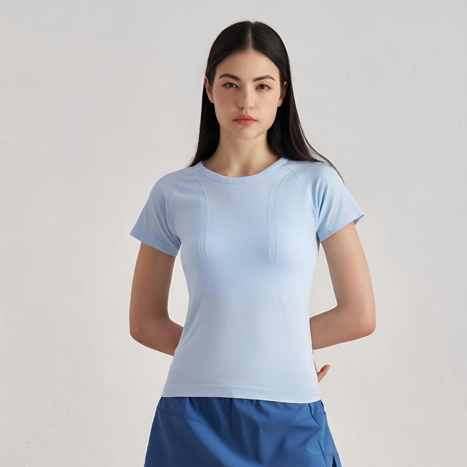 Women Seamless Yoga Top Quick Dry Short Sleeve Workout