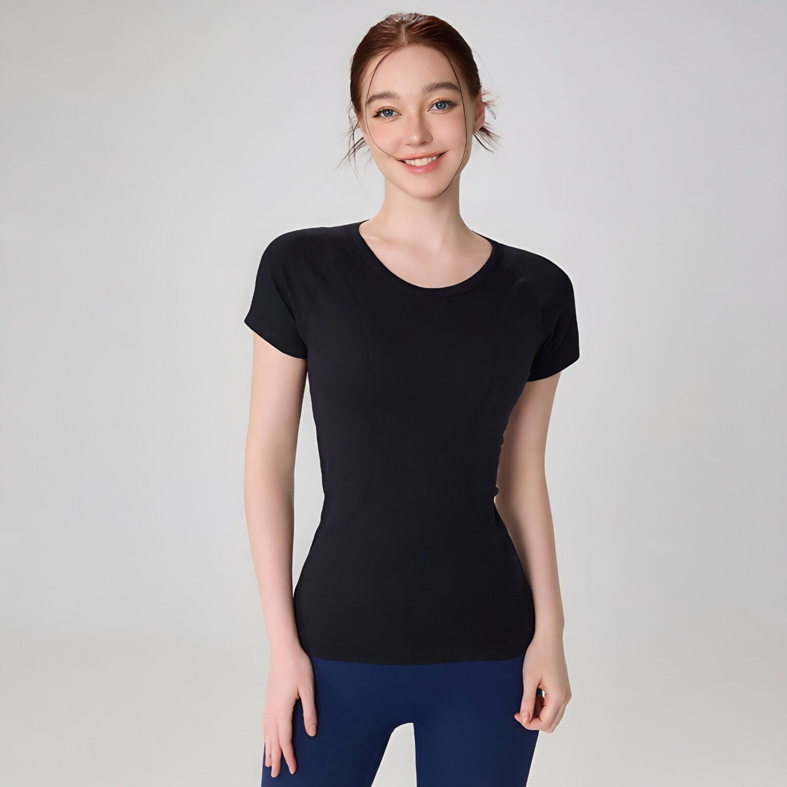 Women Seamless Yoga Top Quick Dry Short Sleeve Workout