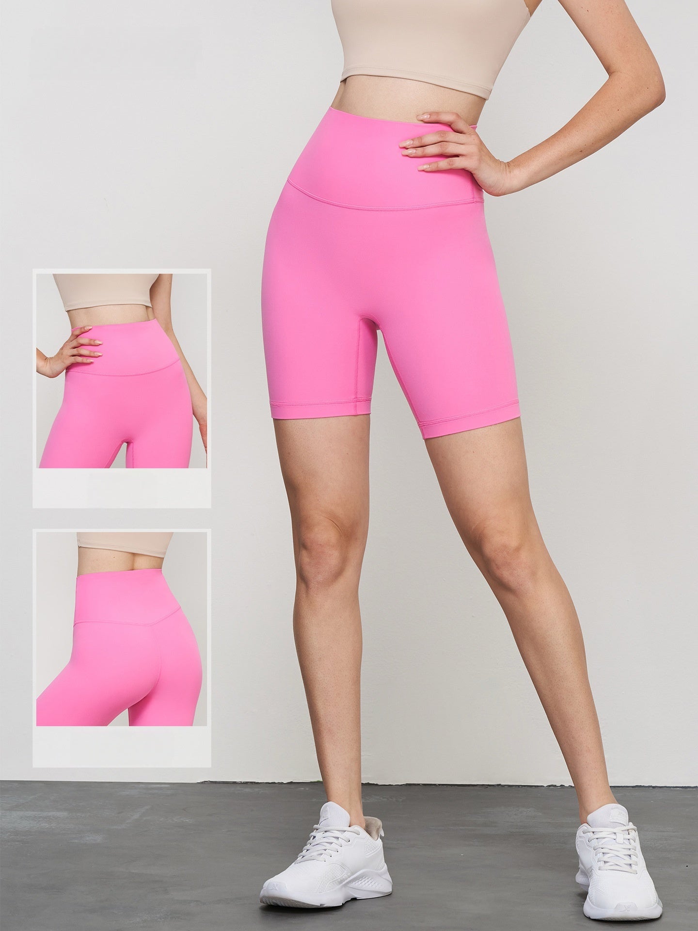 Women Size Free High Waist Yoga Shorts Scrunch Butt Workout