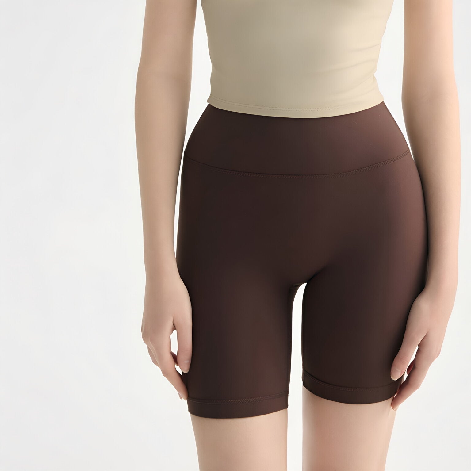 Women Size Free High Waist Yoga Shorts Scrunch Butt Workout