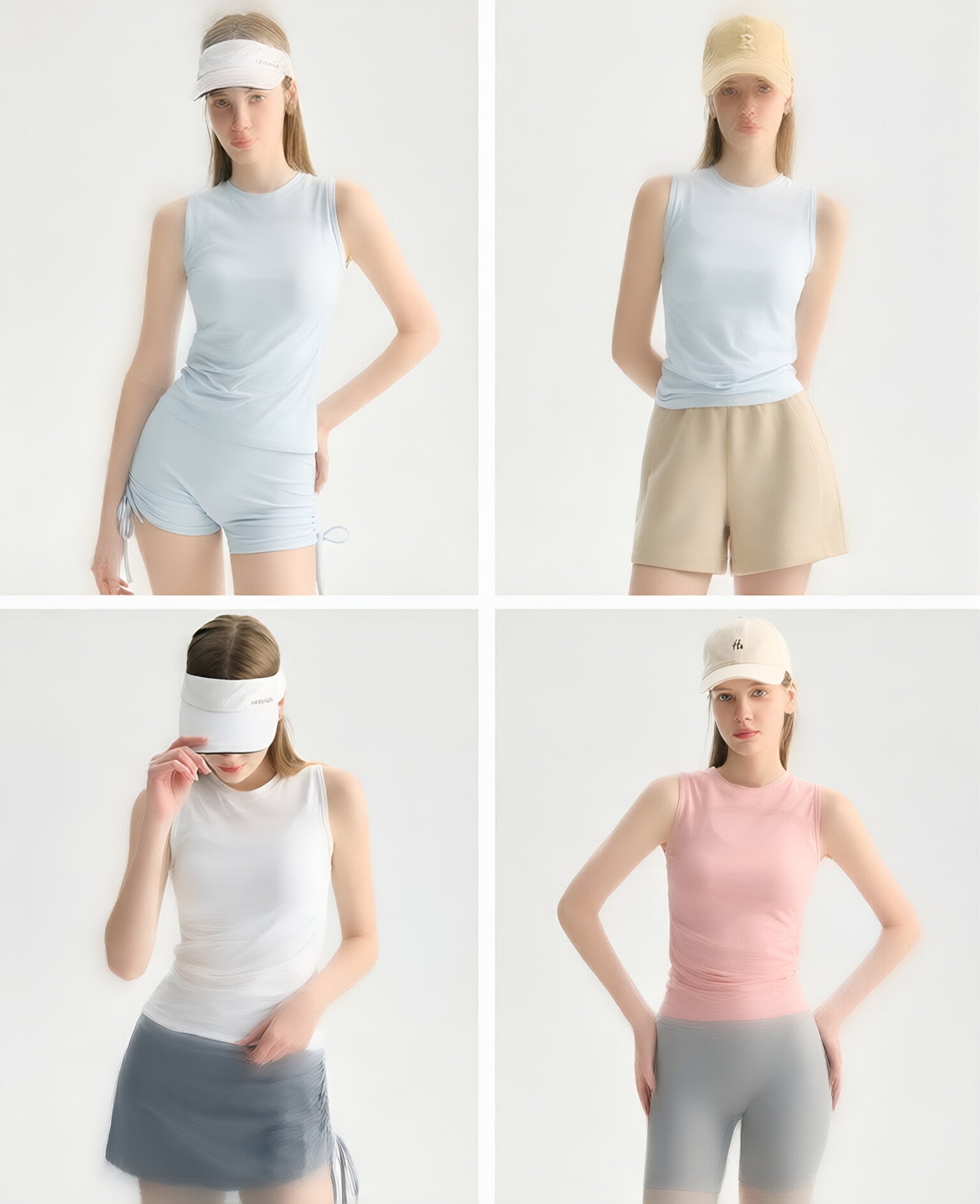 Women Summer Round Neck Sleeveless Yoga Tank Ice Feel Slimming
