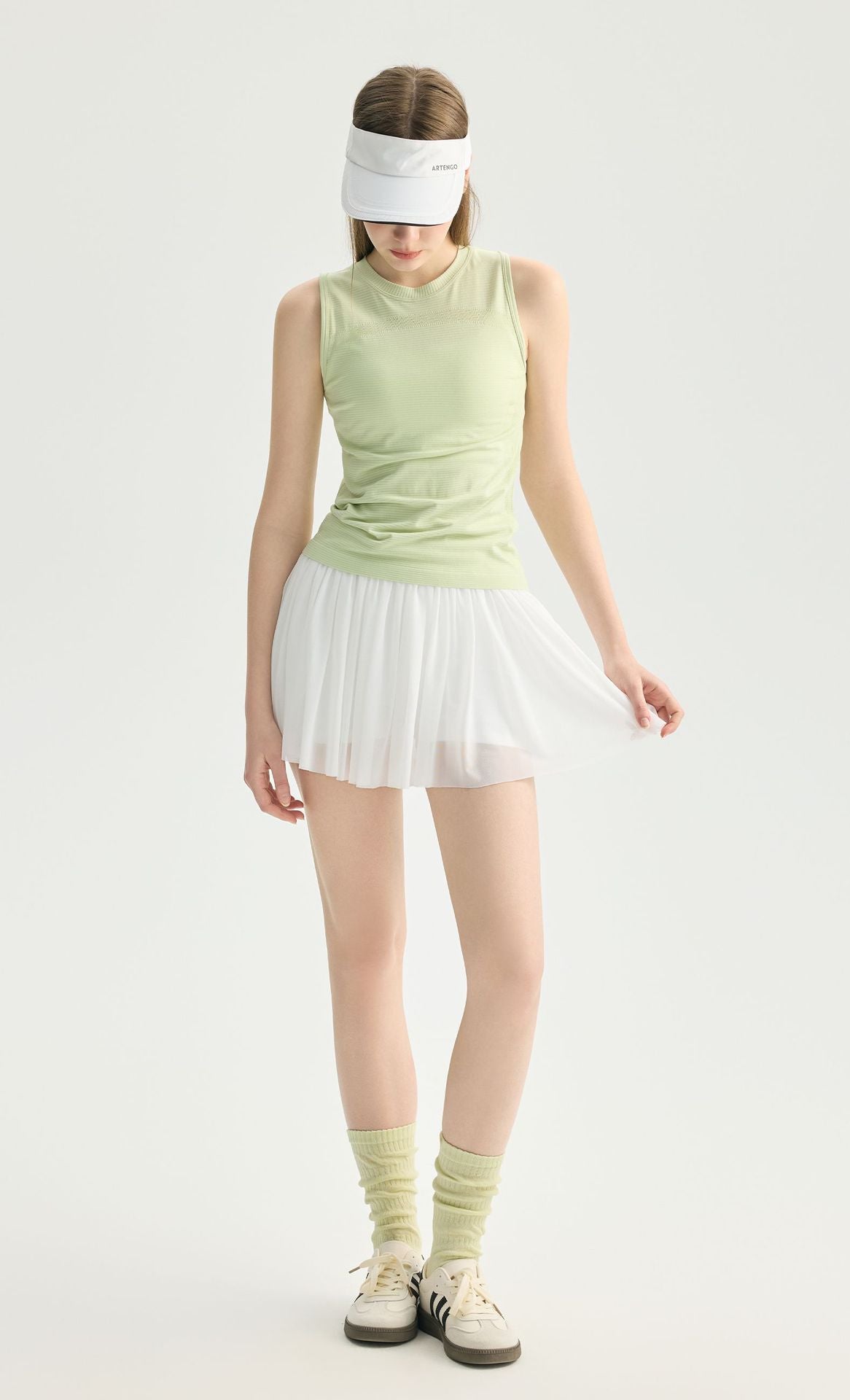 Women Summer Round Neck Sleeveless Yoga Tank Ice Feel Slimming