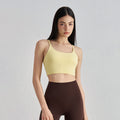 Women U-Neck Yoga Bra Soft Stretchy Breathable Sports Bra Activewear Top
