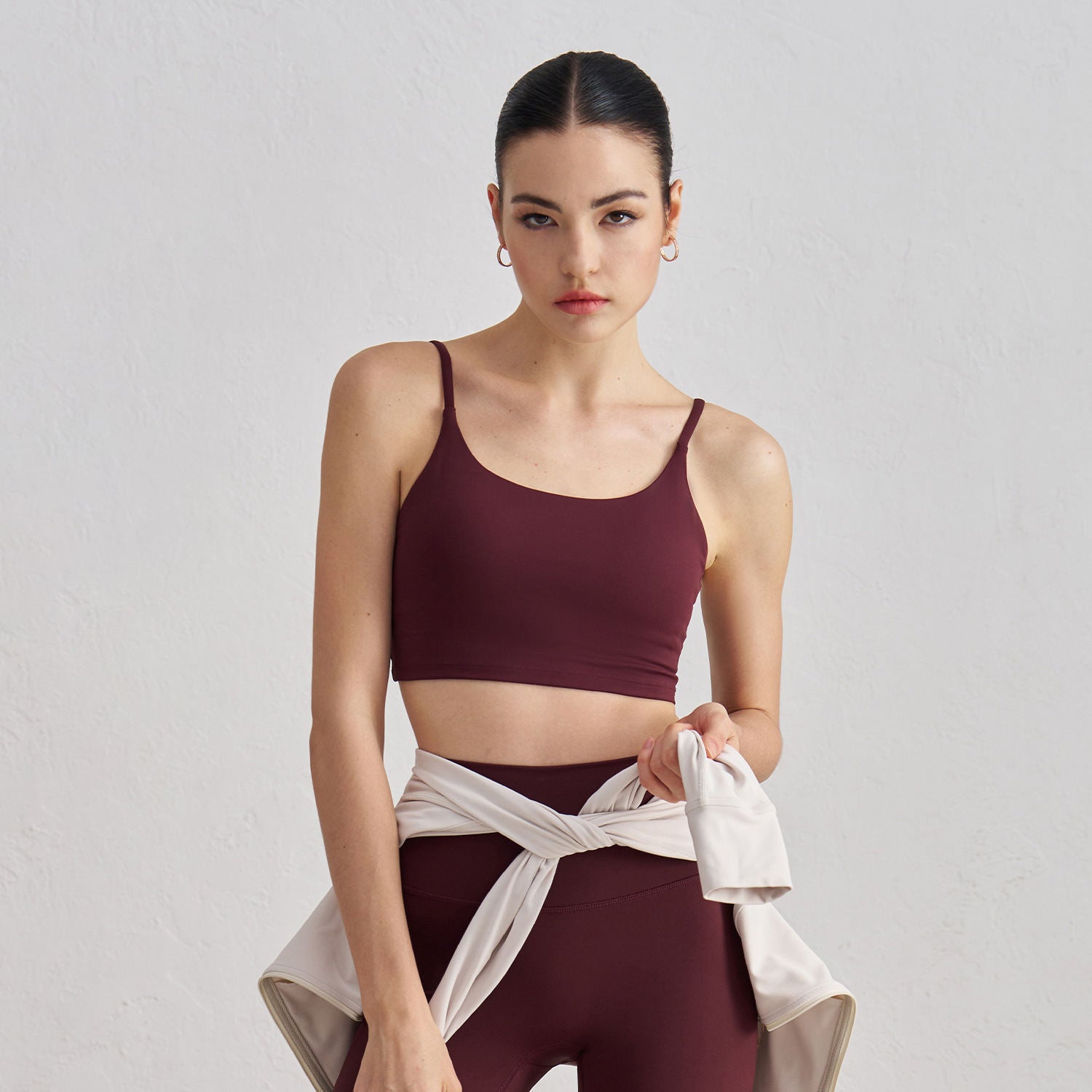 Women U-Neck Yoga Bra Soft Stretchy Breathable Sports Bra Activewear Top