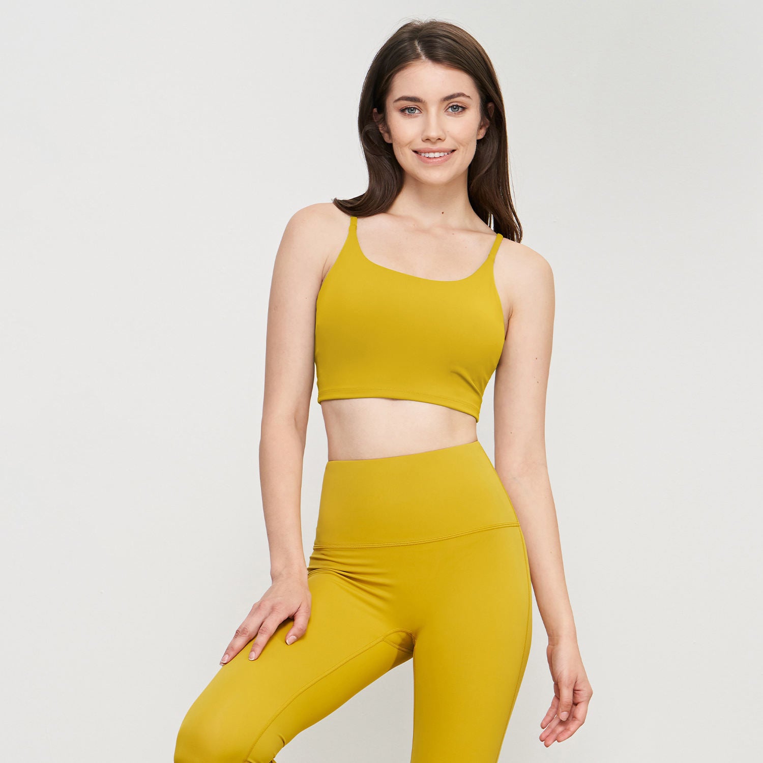 Women U-Neck Yoga Bra Soft Stretchy Breathable Sports Bra Activewear Top